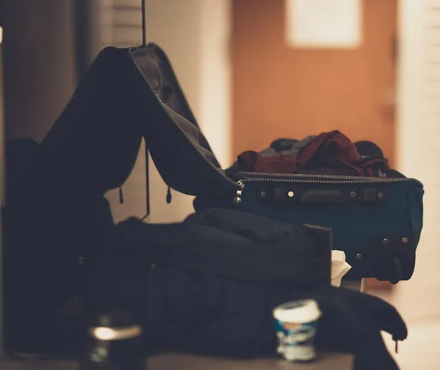 A backpack ready for a travel