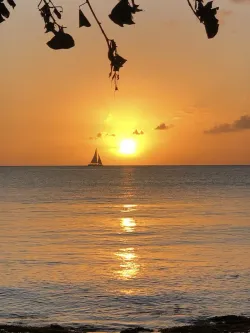 Sunset in a beach in Punta Cana